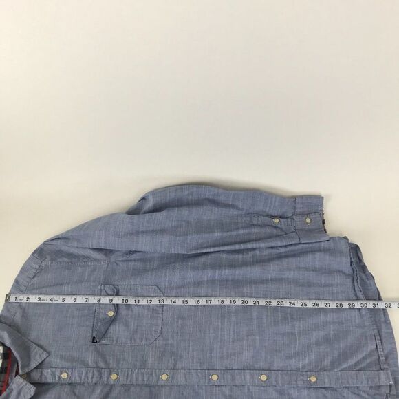 Quiksilver Button Up Shirt Men's XL Long Sleeve 100% Cotton Blue Casual - Picture 9 of 9